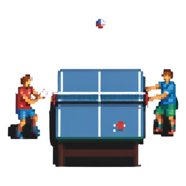 table tennis match sticker