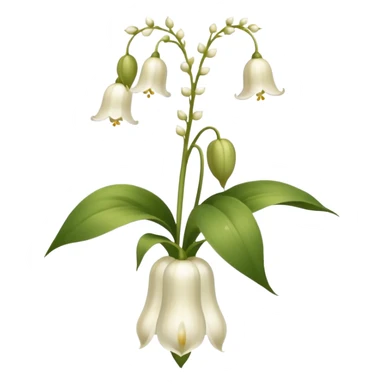 Beige Lily of the valley flower sticker