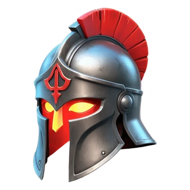 Ares legendary helmet object icon, ancient Greek helmet with glowing red runes, deep red energy glow, battle scars, epic fantasy style, 3D cartoon, mobile game icon style, centered, clean background, no text, no watermark

 sticker