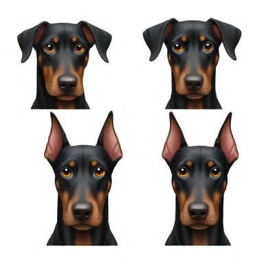 Two different dobermans  sticker