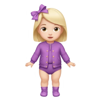 Baby Girl, Different Pose, different outfit, single Baby Girl only. sticker