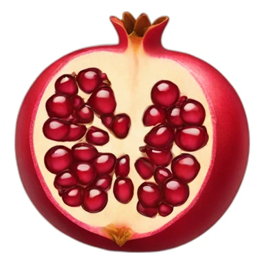 pomegranate half sticker