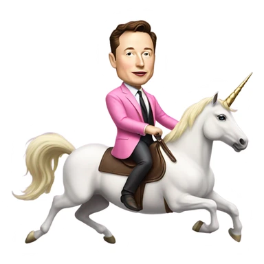 elon musk in pink suit on the unicron sticker