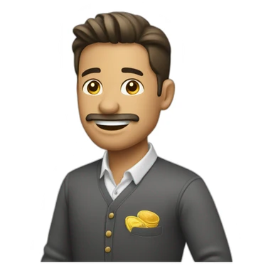 Hombre contando dinero sticker