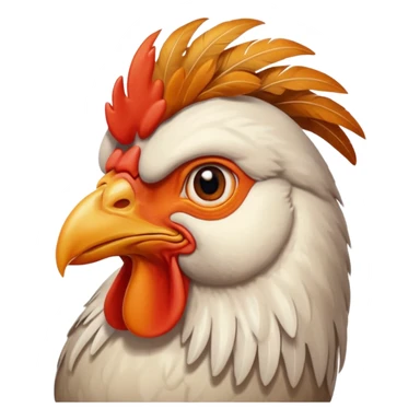 chicken with a mullet sticker