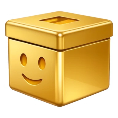 Clean Gold box direct frontal view sticker