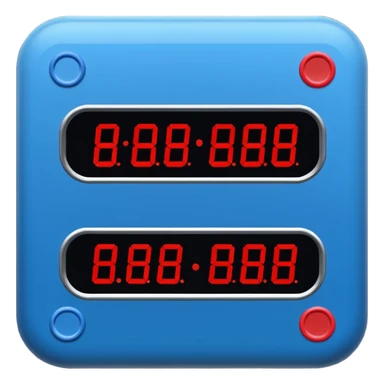 electronic timer board blue (#00A3E0) and red (#F9423A) sticker