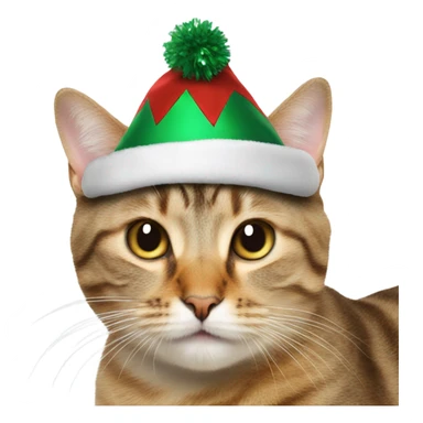 Cat usando gorro navideño sticker