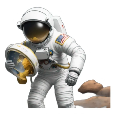 astronauta montando un caballo sticker