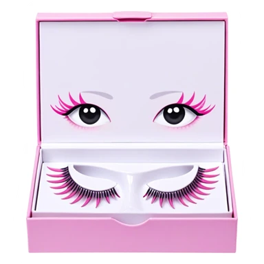 ioni false lash strips in a box packaging pink sticker