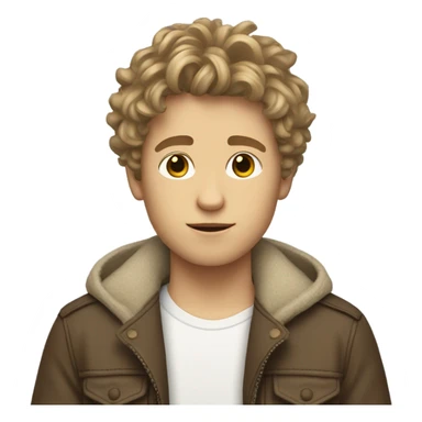 White boy, with light brown shaggy hair eboy sticker