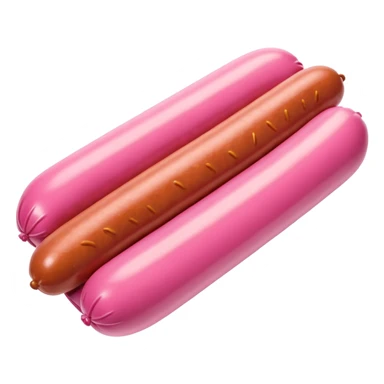   jeff koons style inflatable abstract SPAM MEAT  sausage art sculpture  sticker