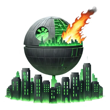 Death star firing at usa sticker