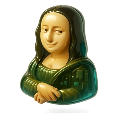 Mona Lisa with a sarcastic expression sticker