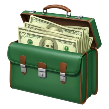 деньги торчащие из портфеля sticker