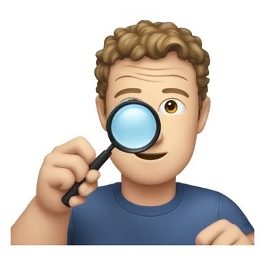 Mark zuckerberg tying a magnifier sticker