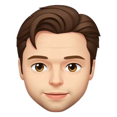 face of Sebastian Stan, winking sticker