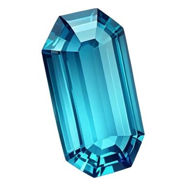 Indicolite tourmaline gemstone with deep electric blue color and elongated crystal shape sticker