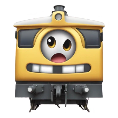 A electric locomotive (With little Kirby eyes on the front of the trains face) sticker