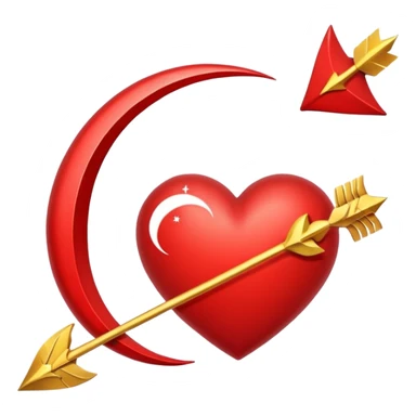 1.	Heart + Moon + Arrow 	•	A red heart, crescent moon, and an arrow or comet streak flying across. 	•	Symbolizes “taking all the hearts” and “shooting the moon.” sticker