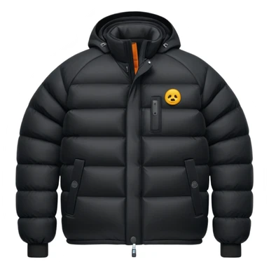 a black goretex puffer jacket sticker