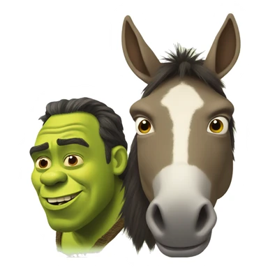 shrek and donkey sticker