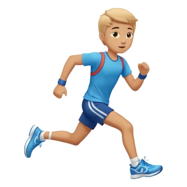 High resolution of ful body kid running  sticker