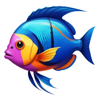 colorful tropical fish sticker