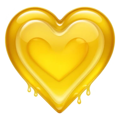 heart shade yellow color sour jelly sticker
