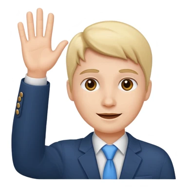 coworker waving hello sticker