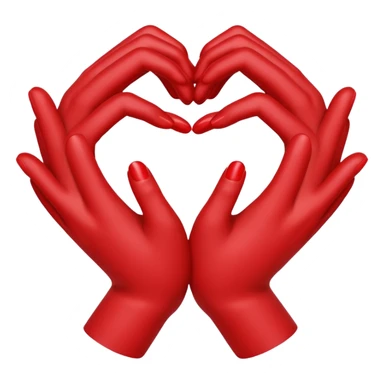 Hearts with hands sticker