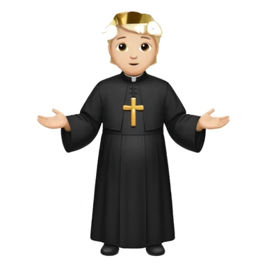 visablity pregnant man with parted blonde middle hair  and dressed like a catholic priest  sticker