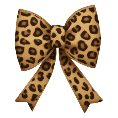 leapord print bow sticker