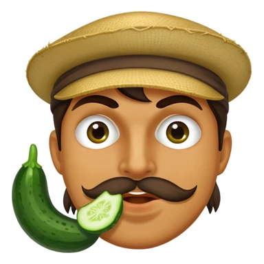 Bandit with a cucumber in his mouth  sticker