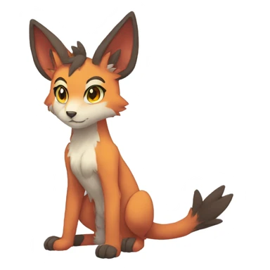 Anthro Sona Fakemon Hybrid Full Body sticker