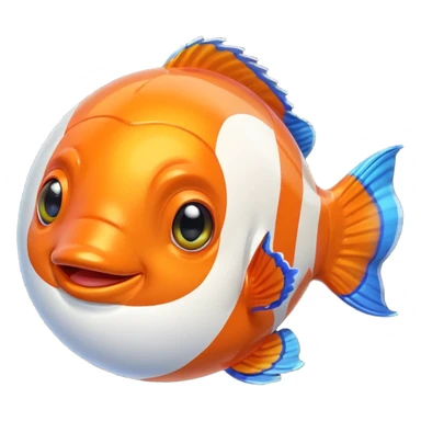 Ball of Goo with Rainbow Clownfish sticker