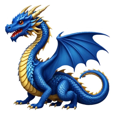 majestic Navy blue dragon sticker