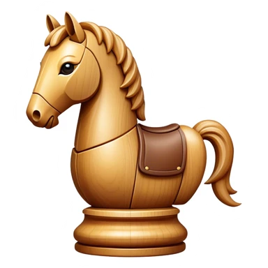 wooden horse chess piece sticker