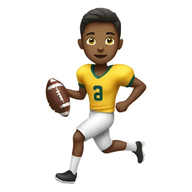 Boy with yellow shirt play football sticker