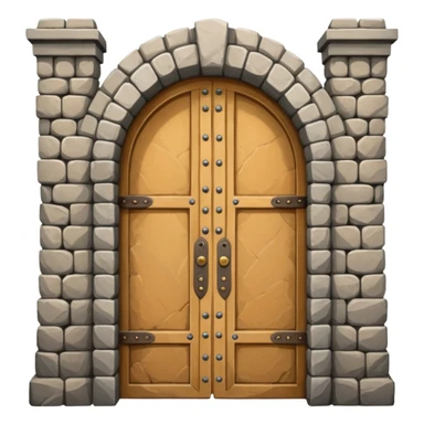 Harar's landmark large stone gate resembling a huge compound door crafted from stone Ethiopian architecture sticker