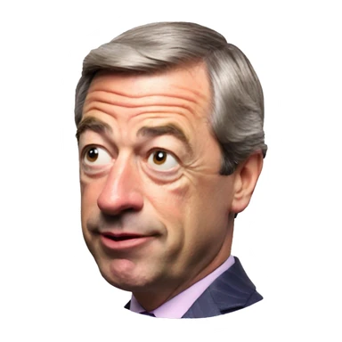 Nigel Farage side profile Pog expression sticker