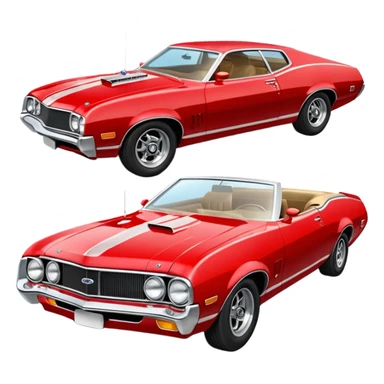 red ford torine from starsky and hutch with flashing light on top sticker