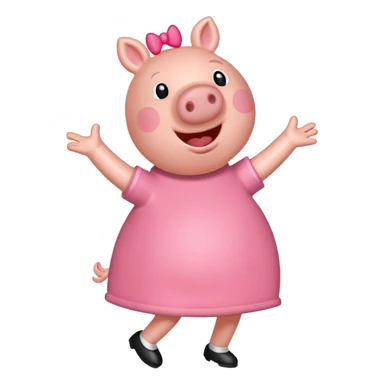 Peppa pig doing the griddy sticker