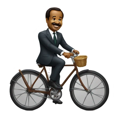 Paul biya sur un vélo sticker