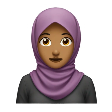 hijabi woman worried sticker