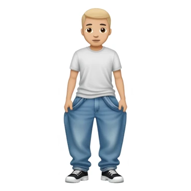 guy wearing baggy jeans sticker