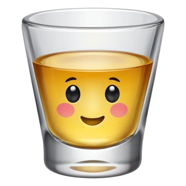 small shot glass, tilted sticker