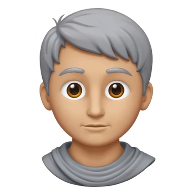 Dios griego estilo estatua de color gris, de perfil mirando con una lupa de sticker