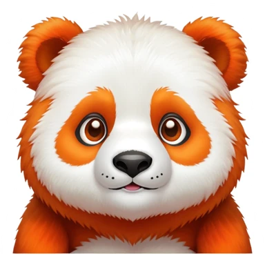 Orange panda sticker