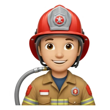 Firefighter with Hose sticker